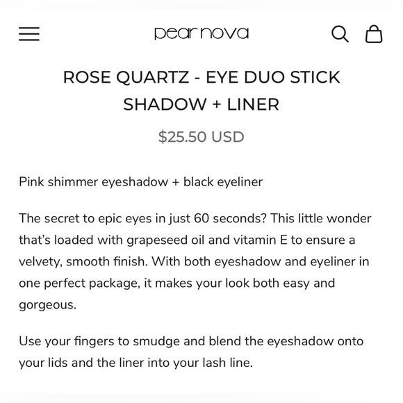 2/$25 PEAR NOVA DOUBLE CREAM EYESHADOW AND EYELINER PENCIL- BRAND NEW in the box - Picture 7 of 7